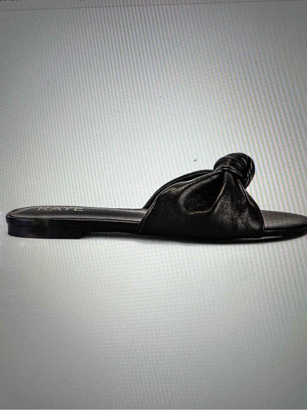 NWT in box RAYE Buffy Sandal Black - Knotted Leather Slide